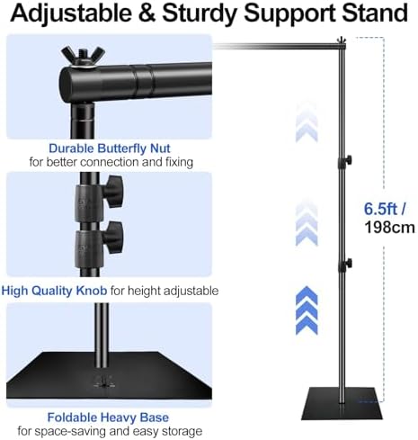 Backdrop Stand Heavy Duty 6.5x10ft Adjustable Pipe and Drape Stand in 6.5x10ft, alternate view 5