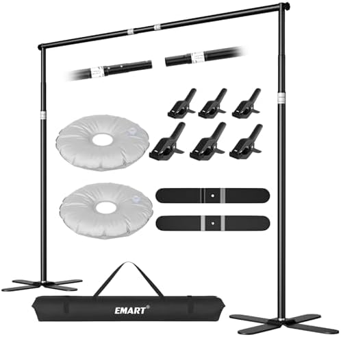 Backdrop Stand Heavy Duty 8.5x10ft, Pipe and Drape with X-Shaped Base in 8.5x10ft