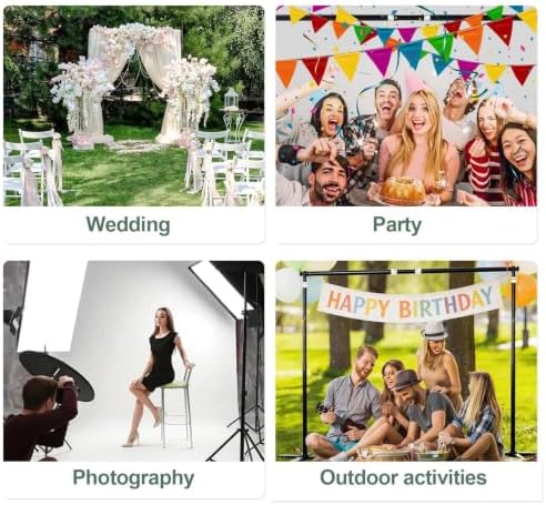 Backdrop Stand Heavy Duty 8.5x10ft, Pipe and Drape with X-Shaped Base in 8.5x10ft, alternate view 7