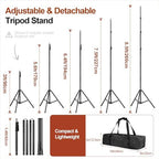 Backdrop Stand Kit 10x8.5ft(WxH) for Party Photography Weddings in 8.5x10ft in Black, alternate view 5