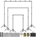 Backdrop Stand Kit - 6 Widths, 10x10ft Adjustable Background Stand for Parties & Studio Photography in 10x10ft