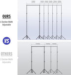 Backdrop Stand Kit - 6 Widths, 10x10ft Adjustable Background Stand for Parties & Studio Photography in 10x10ft, alternate