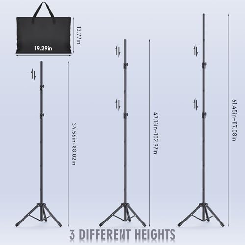 Backdrop Stand Kit - 6 Widths, 10x10ft Adjustable Background Stand for Parties & Studio Photography in 10x10ft, alternate