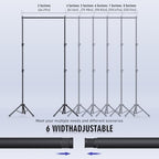 Backdrop Stand Kit - 6 Widths, 10x8.5ft Adjustable Background Stand for Parties & Studio Photography in 10x8.5ft, alternate