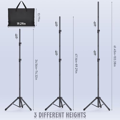 Backdrop Stand Kit - 6 Widths, 10x8.5ft Adjustable Background Stand for Parties & Studio Photography in 10x8.5ft, alternate