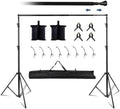 Backdrop Stand Kit for Photography, Heavy Duty Photo Background Stand in Tripods with Telescopic Crossbar