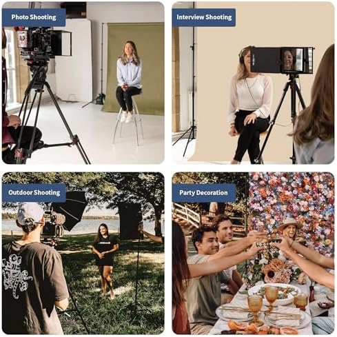 Backdrop Stand Kit for Photography, Heavy Duty Photo Background Stand in Tripods with Telescopic Crossbar, alternate view 2