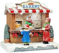 Bakery Stand Figurine 4.06” LED Lighted Christmas Tabletop Display Handcrafted Polyresin Holiday Collectible