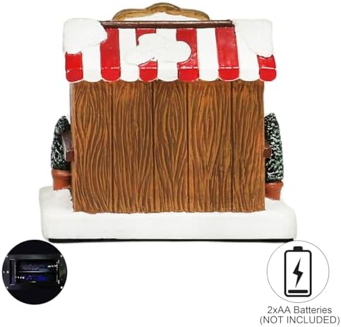 Bakery Stand Figurine 4.06” LED Lighted Christmas Tabletop Display Handcrafted Polyresin Holiday Collectible, alternate view