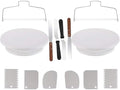 Baking Supplies Turntable, Cake Decorating Supplies with Decorating Comb/Icing Smoother(6pcs),2 Icing Spatula