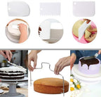 Baking Supplies Turntable, Cake Decorating Supplies with Decorating Comb/Icing Smoother(6pcs),2 Icing Spatula, alternate view