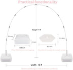Balloon Arch Kit, 10FT Wide 9FT High Adjustable Balloon Arch Stand with Water Fillable Bases & Balloon Clips, alternate view