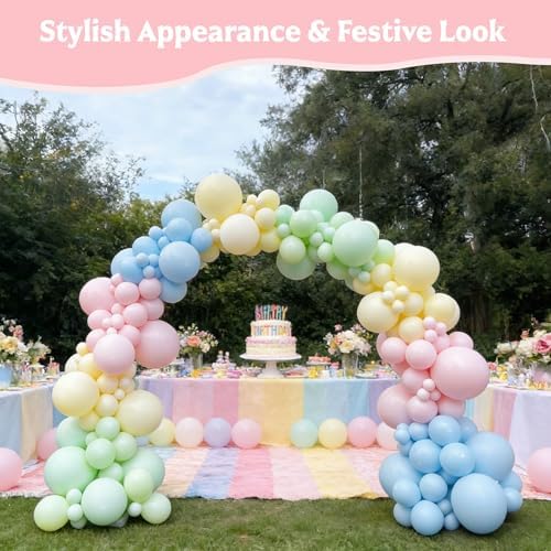 Balloon Arch Kit, 10FT Wide 9FT High Adjustable Balloon Arch Stand with Water Fillable Bases & Balloon Clips, alternate view