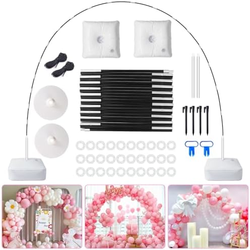 Balloon Arch Kit, 7.4ft Balloon Arch Stand Frame with Base: for Wedding Baby Shower Birthday Party Decorations