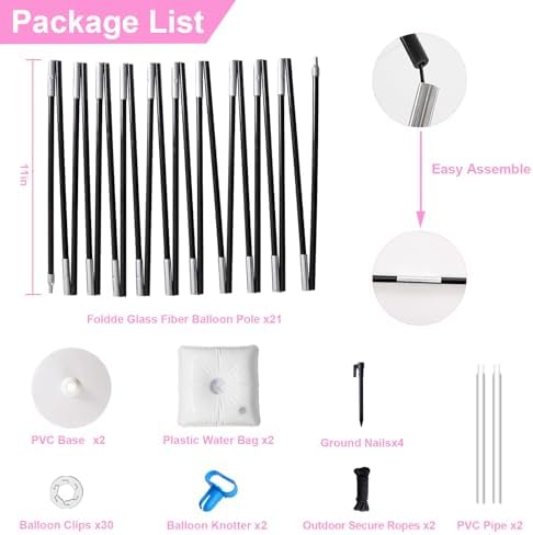 Balloon Arch Kit, 7.4ft Balloon Arch Stand Frame with Base: for Wedding Baby Shower Birthday Party Decorations, alternate