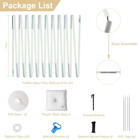 Balloon Arch Kit, 7.4ft Balloon Arch Stand Frame with Base: for Wedding Baby Shower Birthday Party Decorations, alternate