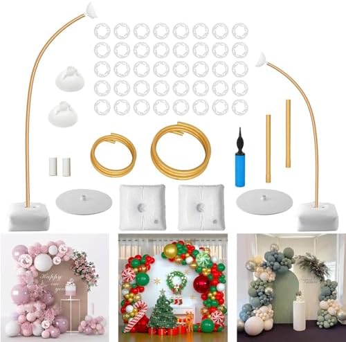 Balloon Arch Kit 8.2ft & 4.9ft, Free Bending Half Balloon Arch Stand