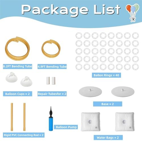 Balloon Arch Kit 8.2ft & 4.9ft, Free Bending Half Balloon Arch Stand, alternate view 3