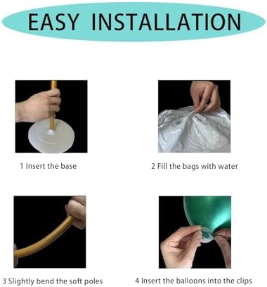 Balloon Arch Kit 8.2ft & 4.9ft, Free Bending Half Balloon Arch Stand, alternate view 4