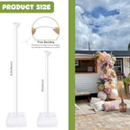 Balloon Arch Kit 8.2FT & 5FT, Adjustable Half Balloon Arch Stand with Base, Floor Balloon Stand Plant Support, alternate view