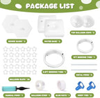 Balloon Arch Kit 8.2FT & 5FT, Adjustable Half Balloon Arch Stand with Base, Floor Balloon Stand Plant Support, alternate view
