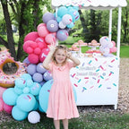 Balloon Arch Kit 8.2FT & 5FT, Adjustable Half Balloon Arch Stand with Base, Floor Balloon Stand Plant Support, alternate view