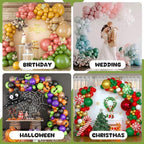 Balloon Arch Kit 8.2FT & 5FT, Adjustable Half Balloon Arch Stand with Base, Floor Balloon Stand Plant Support, alternate view