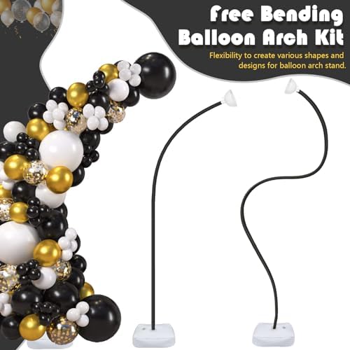 Balloon Arch Kit 9.35FT & 6FT, Bendable Balloon Arch Stand with Base, alternate view 4