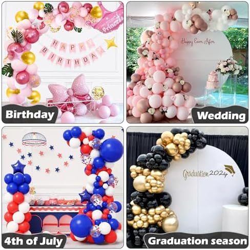 Balloon Arch Kit 9.35FT & 6FT, Bendable Balloon Arch Stand with Base, alternate view 6