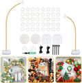 Balloon Arch Kit 9.35FT & 6FT, Free Bending Half Balloon Arch Stand with Base, Floor Gold Balloon Arch Frame