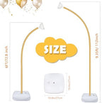 Balloon Arch Kit 9.35FT & 6FT, Free Bending Half Balloon Arch Stand with Base, Floor Gold Balloon Arch Frame, alternate view