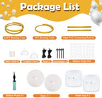Balloon Arch Kit 9.35FT & 6FT, Free Bending Half Balloon Arch Stand with Base, Floor Gold Balloon Arch Frame, alternate view