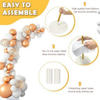 Balloon Arch Kit 9.35FT & 6FT, Free Bending Half Balloon Arch Stand with Base, Floor Gold Balloon Arch Frame, alternate view