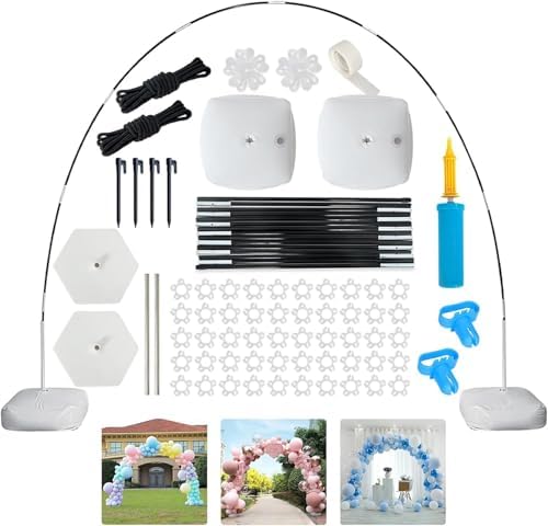 Balloon Arch Kit - 9FT Tall & 10FT Wide Adjustable Stand Frame for Wedding, Baby Shower, Birthday Party - Garden