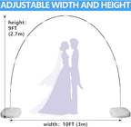 Balloon Arch Kit - 9FT Tall & 10FT Wide Adjustable Stand Frame for Wedding, Baby Shower, Birthday Party - Garden, alternate