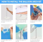Balloon Arch Kit - 9FT Tall & 10FT Wide Adjustable Stand Frame for Wedding, Baby Shower, Birthday Party - Garden, alternate