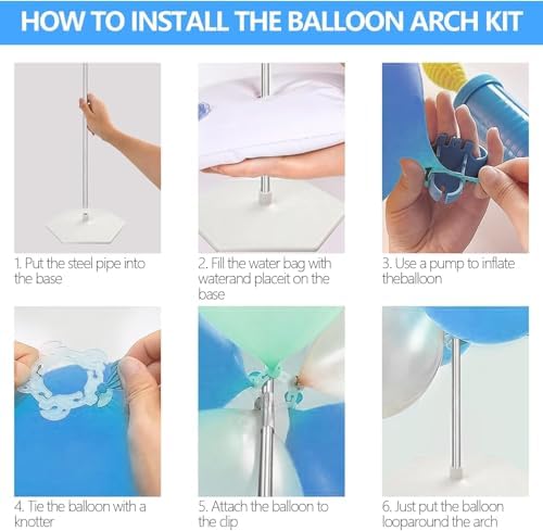 Balloon Arch Kit - 9FT Tall & 10FT Wide Adjustable Stand Frame for Wedding, Baby Shower, Birthday Party - Garden, alternate