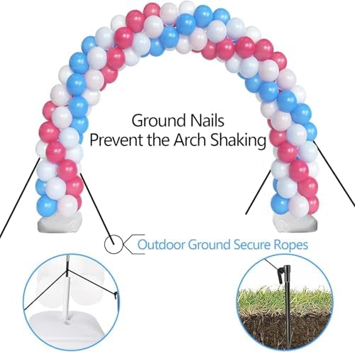 Balloon Arch Kit - 9FT Tall & 10FT Wide Adjustable Stand Frame for Wedding, Baby Shower, Birthday Party - Garden, alternate