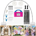 Balloon Arch Kit and Balloon Pump, 10Ft Wide Adjustable Balloon Arch Stand for Floor Frame with Electric Pump