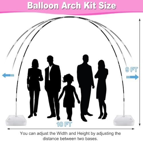 Balloon Arch Kit and Balloon Pump, 9Ft Tall & 10Ft Wide, alternate view 3