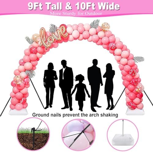 Balloon Arch Kit and Balloon Pump, 9Ft Tall & 10Ft Wide, alternate view 6