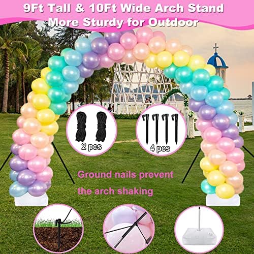 Balloon Arch Kit and Balloon Pump Electric, 10ft Wide Adjustable Balloon Arch Stand With 100Balloons 2Balloon, alternate view