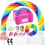 Balloon Arch Kit and Balloon Pump Electric, 12ft Wide Table Balloon Arch Stand With 100Balloons Balloon Stands