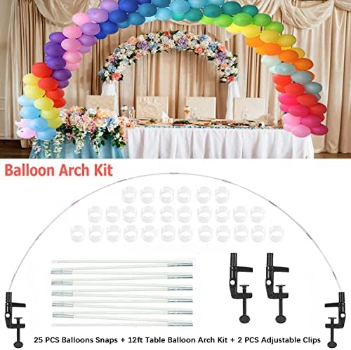 Balloon Arch Kit and Balloon Pump Electric, 12ft Wide Table Balloon Arch Stand With 100Balloons Balloon Stands, alternate