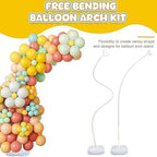 Balloon Arch Kit Balloon Arch Stand with Base, 9.35Ft & 6Ft High Free Bending Half Arch Balloon Stand for, alternate view 6