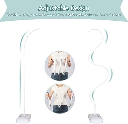 Balloon Arch Kit for Floor, 8.2 FT Adjustable Balloon Arch Stand with Base, Balloon Column Kit for Wedding, alternate view 4