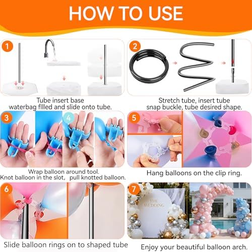 Balloon Arch Kit for Party Birthday Decoration 9.2FT & 6FT, alternate view 6