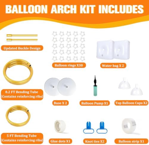 Balloon Arch Kit for Wedding Decoration 9.2FT & 6FT - Gold in 9.2FT & 6FT in Updated-gold, alternate view 5