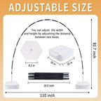 Balloon Arch Kit Stand 10 ft Wide 9 ft Tall Adjustable with Base, alternate view 3