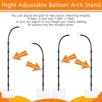 Balloon Arch Kit Stand for Birthday Decoration 8.2FT & 6FT, alternate view 3